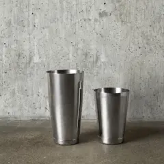 Viski Large Weighted Cocktail Shaker Tin, 27 oz Stainless Steel Mixing Tumbler, Silver