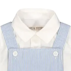 Hope & Henry Baby Organic Cotton Dapper Shortie Overall Set