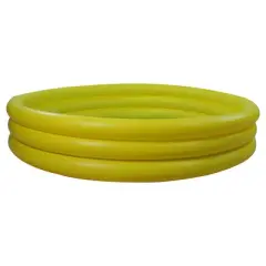 Pool Central 39" Yellow Triple Ring Round Inflatable Children's Swimming Pool