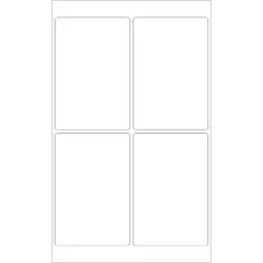Box Partners Laser Labels Rectangle 4" x 6" White 400/Case LL130