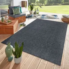 World Rug Gallery Contemporary Flatweave Indoor/Outdoor Area Rug