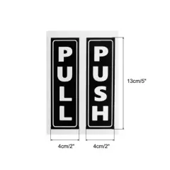Unique Bargains Vertical PVC Self-Adhesive Waterproof Store Shop Push Pull Door Sign  2 Set