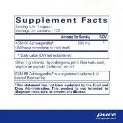 Pure Encapsulations Ashwagandha - Supplement for Thyroid Support, Joints, Adaptogens, Focus, and Memory