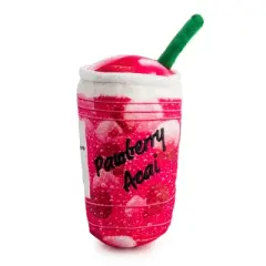 Haute Diggity Dog Starbarks Pawberry Ruffresher Plush Dog Toy with Squeaker