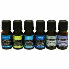 Plantlife Spa @ Home Essential Oil Gift Set &ndash; 6 Essential Oils, 10 ml Each, 100% Pure, Therapeutic Grade, No Additives or Fillers