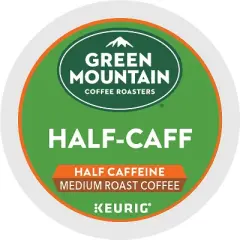 Green Mountain Coffee Medium Roast Half Caff Keurig K-Cup Coffee Pods - 96ct
