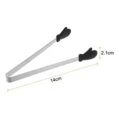 Unique Bargains Stainless Steel Tiny Gloves Shape Cooking Kitchen Food Tongs
