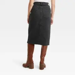 Women's High-Rise Denim Midi Skirt - Universal Thread&trade;