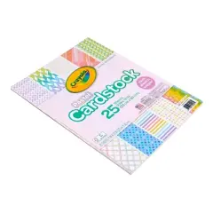 Crayola 25 Page Pastel Cardstock with Assorted Patterns: Multicolor Craft Paper, 9x12 Inches, Uncoated, 25 Sheets