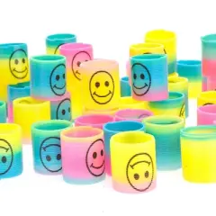 Link worldwide Ready! Set! Play! Link 72 Piece Mini Emoji Rainbow Springs, Fidget Stress Toy For Kids