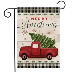 Briarwood Lane Garden Flag 12x18 For Outdoor Merry Christmas Pickup Truck Holiday For Christmas Garden Flag Flags For Outside