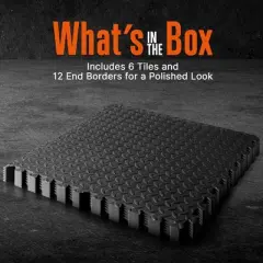 Squatz 6 - Pc Foam Interlocking Exercise Mat - Black