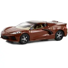 2022 Chevrolet Corvette C8 Stingray Coupe Caffeine Brown Metallic "Showroom Floor" Series 2 1/64 Diecast Model Car by Greenlight
