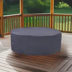 F&J Outdoors Premium Waterproof Outdoor Patio Round Table Cover - Grey