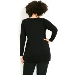 Women's Plus Size Holly & Candy Sweater - Black | EVANS