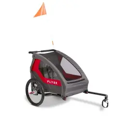 Radio Flyer Duoflex Bike Trailer to Stroller - Gray/Red/Black