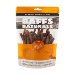 BAFFS NATURALS All-Natural Premium Lamb Pizzle Dog Chews &ndash; 8oz Bag