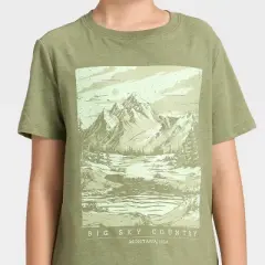 Boys' Short Sleeve Big Sky Graphic T-Shirt - Cat & Jack&trade; Olive Green