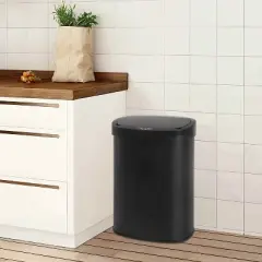FDW Kitchen Trash Can with Lid, 13 Gallon Automatic Garbage Can for Bathroom Bedroom Home Office 50 Liter Touch Free Stainless Steel Waste Bin