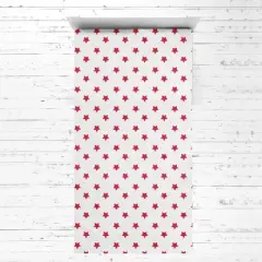 Bacati - Stars Red Muslin 3 pc Toddler Bed Sheet Set 100 percent cotton