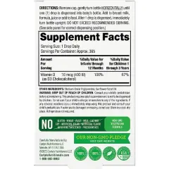Carlyle Lil' Sprouts Baby Vitamin D3 400 IU | Liquid Drops | .31oz (9.2 mL)