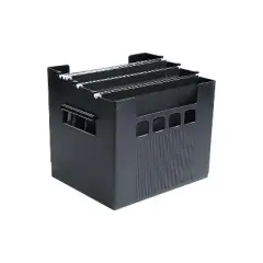 Pendaflex DecoFlex Desktop File w/Folders Letter Plastic 12 3/4 x 10 x 11 Black 43013