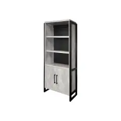 78" Mason Modern Wood Laminate Bookcase with Doors - Martin Furniture