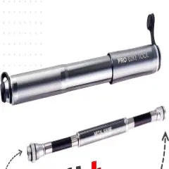 PRO BIKE TOOL 100 Psi Bike Pump with Gauge Fits Presta and Schrader, Matt Black