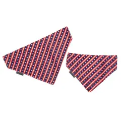 The Worthy Dog Bias Stars and Stripes Slide-On Bandana Collar Accessory