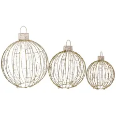 Northlight LED Lighted Hanging Ornaments Outdoor Christmas Decoration - Set of 3