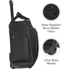Solutions 16 Underseat Bag with Padded Electronics Pockets, Black
