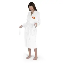 NCAA Clemson Tigers White Out Silk Touch Robe Small/Medium