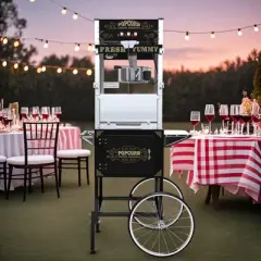 LOVSON 20 oz. popcorn maker with wheels