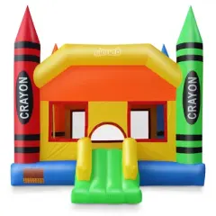 Cloud 9 Crayon Bounce House - Inflatable Bouncer with Blower