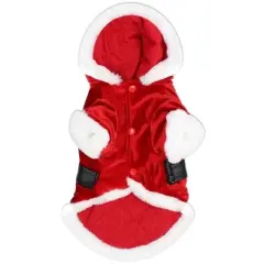 Parisian Pet 'Santa Claus Hoodie' for Dogs and Cats, Dog Christmas Holiday Apparel, Red