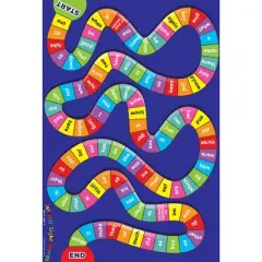 Ashley Productions Smart Poly Chart 13" x 19", First 100 Sight Words Game Board