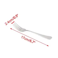 Unique Bargains Home Kitchen Durable Stainless Steel Forks 6 Pcs