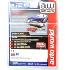 1970 Chevrolet Impala Sport Coupe Blue Metallic "Custom Lowriders" Ltd Ed to 4800 pcs 1/64 Diecast Model Car by Auto World