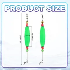 Unique Bargains Plastic Weighted Popping Corks Olive Fishing Floats Rigs 4 Pcs