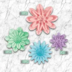 Teacher Created Resources&reg; Pastel Pop Paper Flowers, Pack of 4