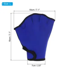 Unique Bargains Swimming Diving Training Resistance Webbed Aquatic Fins 2 Pairs