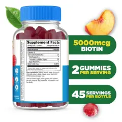 Lifeable - Sugar Free - Biotin 5,000mcg - Adult - 90 Gummies