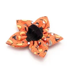 The Worthy Dog Candy Corn Ghouls Flower - Adjustable Pet Collar Accessory