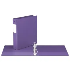 Davis Group 6pk 1.5" Premium Economy Round Ring Binder Purple: Hard Cover, 275 Sheet Capacity, 2 Pockets, Polypropylene