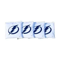 NHL Tampa Bay Lightning Corn-Filled Cornhole Bags White - 4pk