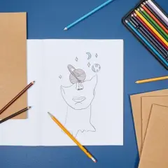 Paper Junkie 24 Pack Large Blank Notebook 8.5x11 Bulk, Unlined Journals for Sketchbook, Classroom (Kraft Paper, Letter Size)