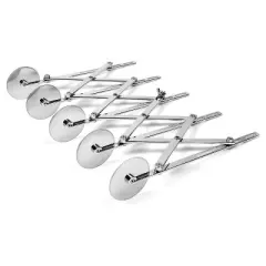 O'Creme Adjustable Dough Divider Expandable Cutter, Heavy Duty Stainless Steel (5 Straight 2-3/16")