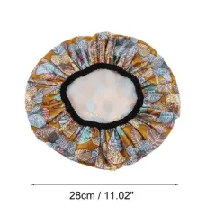 Unique Bargains Women's Leaves Bath Cap 1 Pc