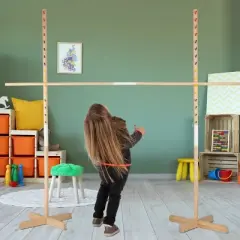 Hey Play Wooden Limbo Game for Kids and Adults