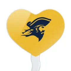 ETSU Secondary Logo Heart Love Cupcake Picks Toppers Decoration Set of 6
